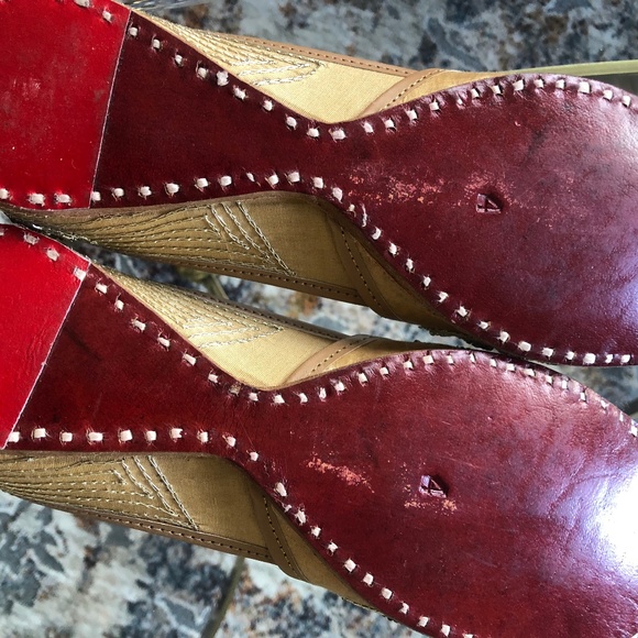 Leather / beaded ballerinas from India - Picture 4 of 4